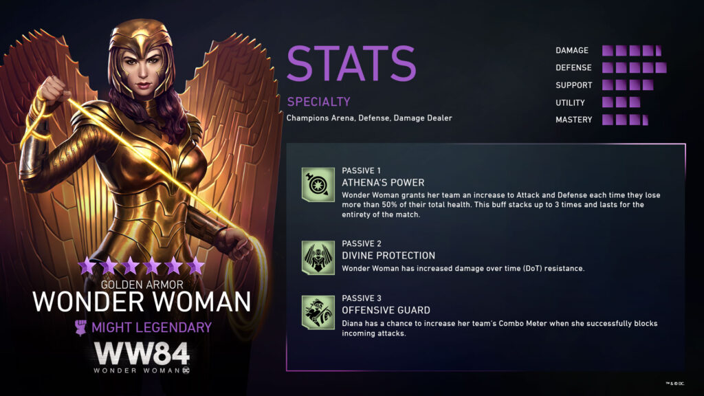 Golden Armor Wonder Woman Stats-1911925fd8098ca0b795.30770490