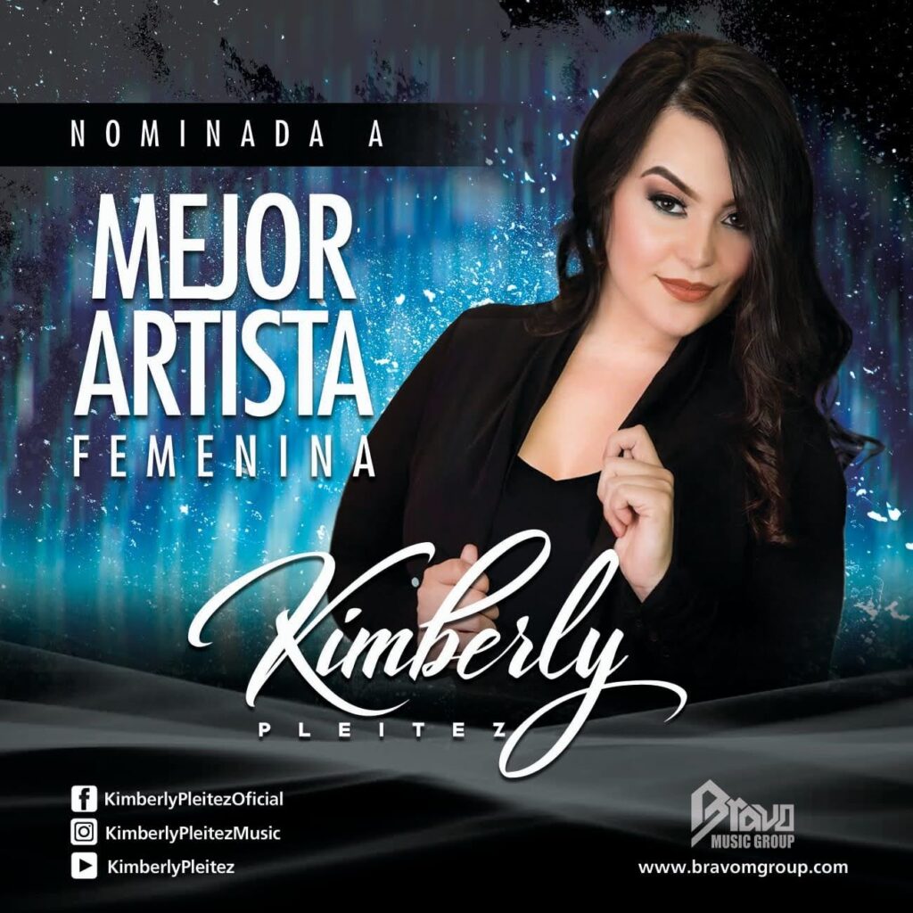 KIMBERLY PLEITEZ- NOMINADA A MEJOR ARTISA FEMENINA- BANNER
